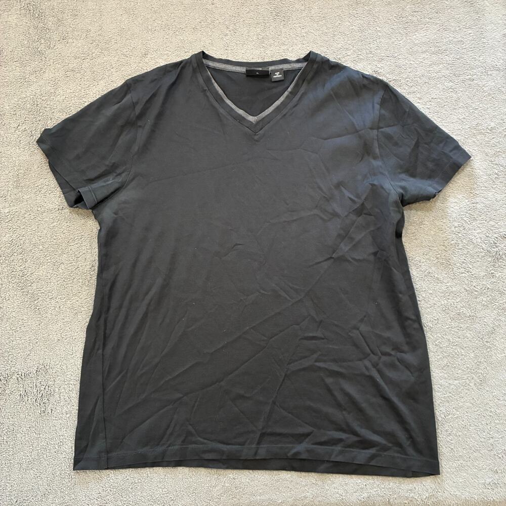 Hugo Boss Black Slim Fit Mercerised V-Neck Tee Cotton T Shirt Women's Size XL